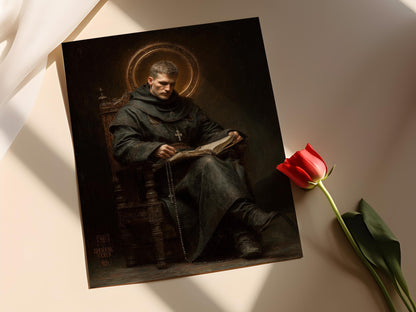 Affiche Saint Pérégrin Laziosi – Poster Dévotion au Patron du Cancer