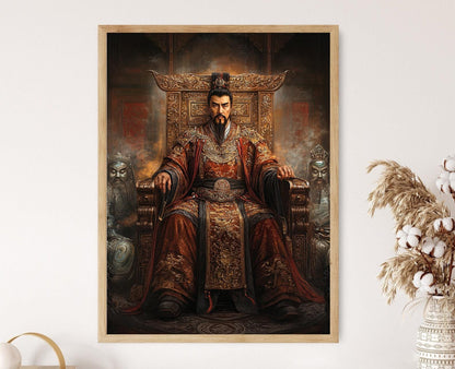 Affiche Empire Han – Art de l'Empereur en Robes Traditionnelles