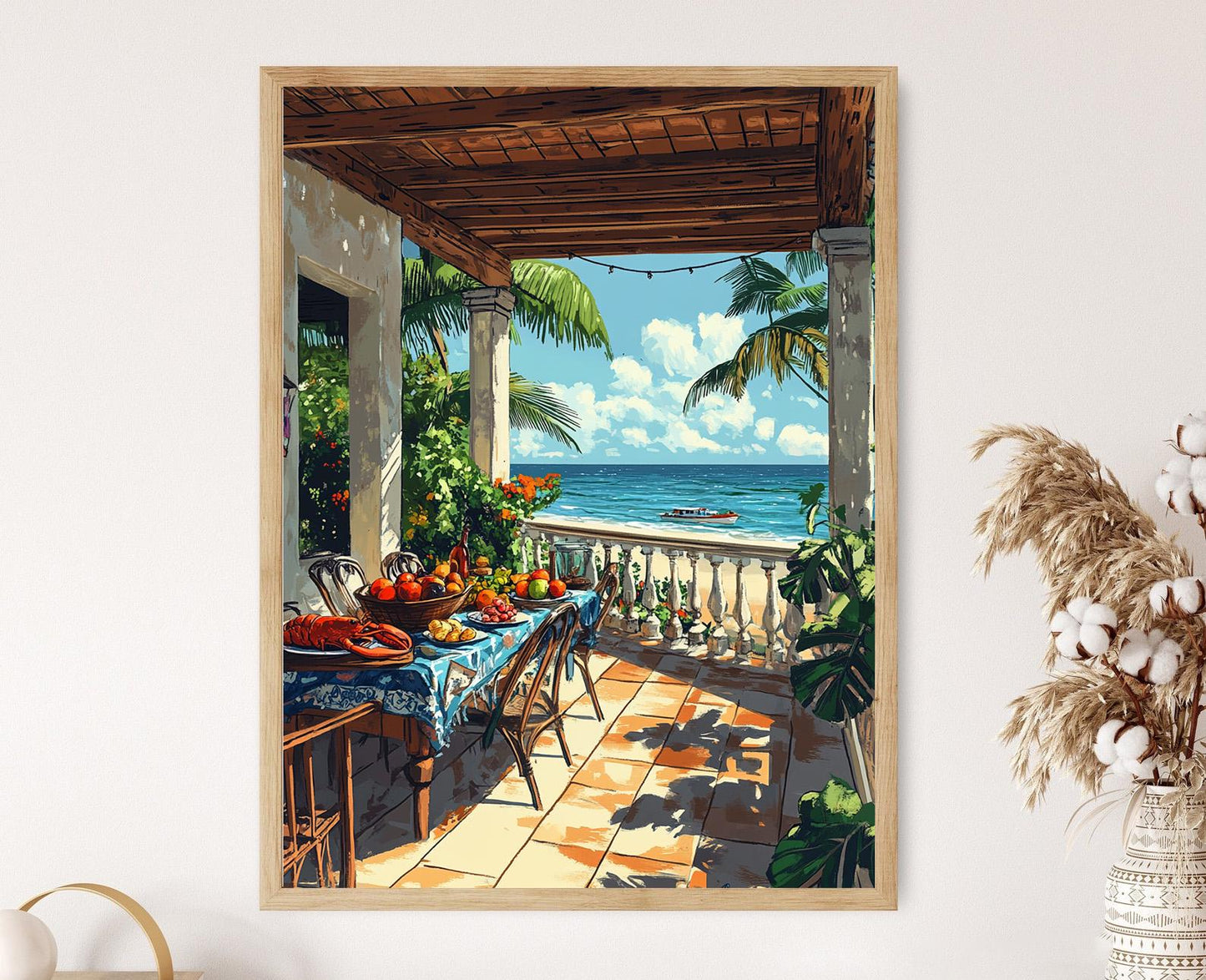 Affiche Belize – Illustration Festin de Homard, Brise des Caraïbes