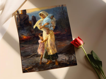 Affiche Fernando Amorsolo – Impression Vintage du Paysage Philippin "Ang Mga Ulila, 1952"