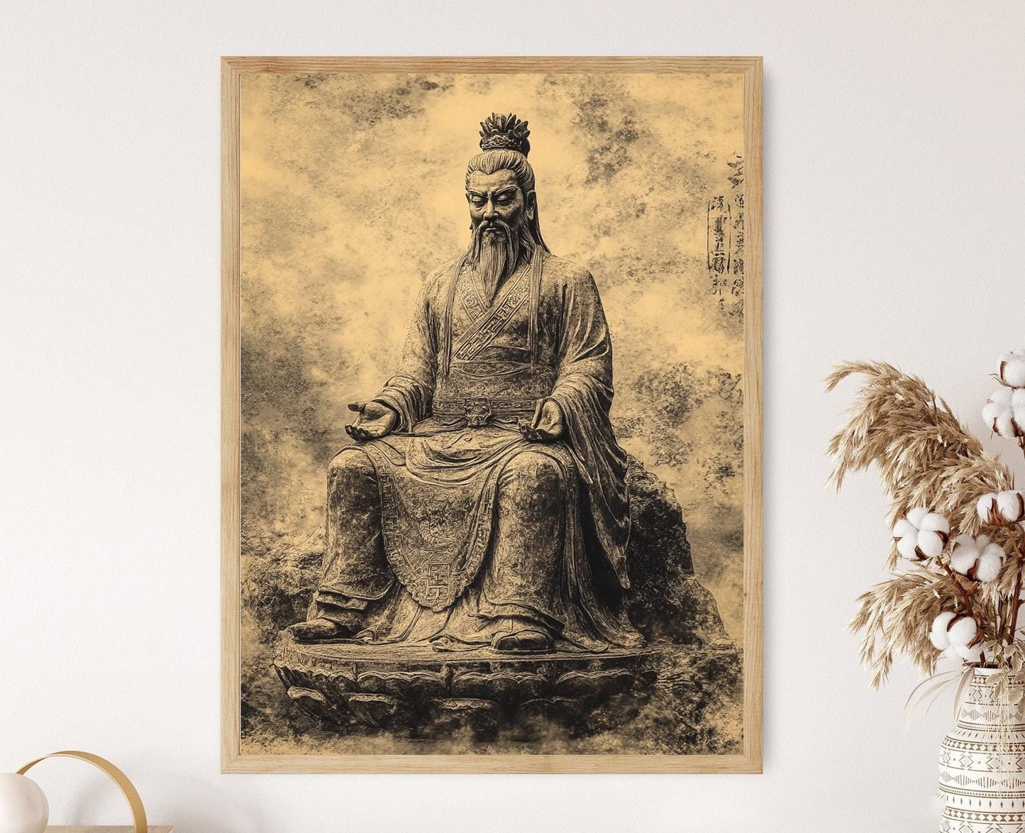 Affiche Fuxi – Impression Art : Divinité de la Civilisation Chinoise, Yin-Yang