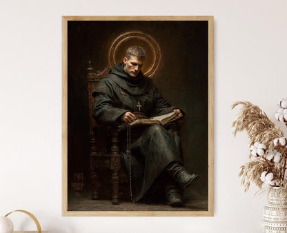 Affiche Saint Pérégrin Laziosi – Poster Dévotion au Patron du Cancer