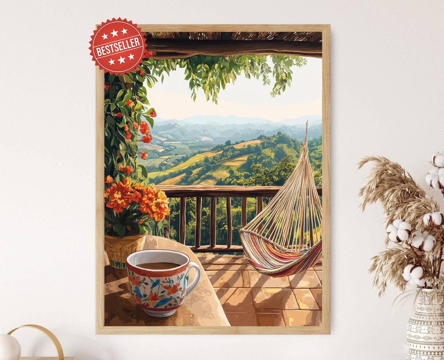 Affiche Chocolat Chaud El Salvador – Illustration Matinale Rustique