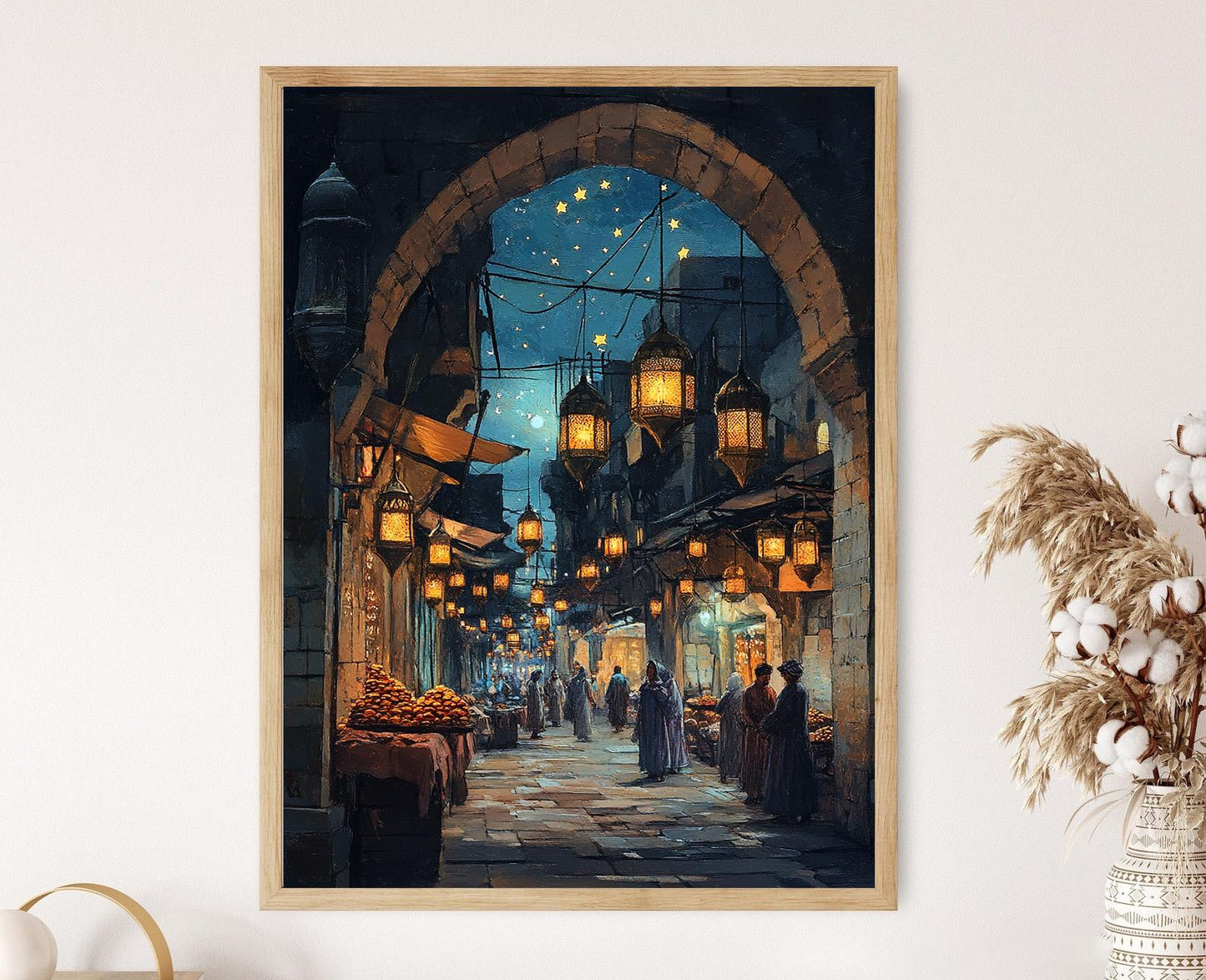 Affiche du Bazaar de Lanternes de Ramadan – Impression Art de Gaza