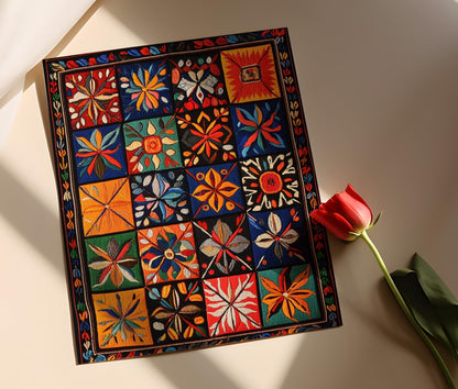 Affiche Kutch – Poster Motif Gujarat, Art Traditionnel et Design Culturel