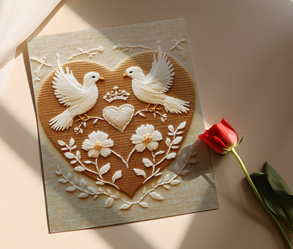 Affiche Mariage Schwalm – Poster Illustration de l'Art Populaire Allemand