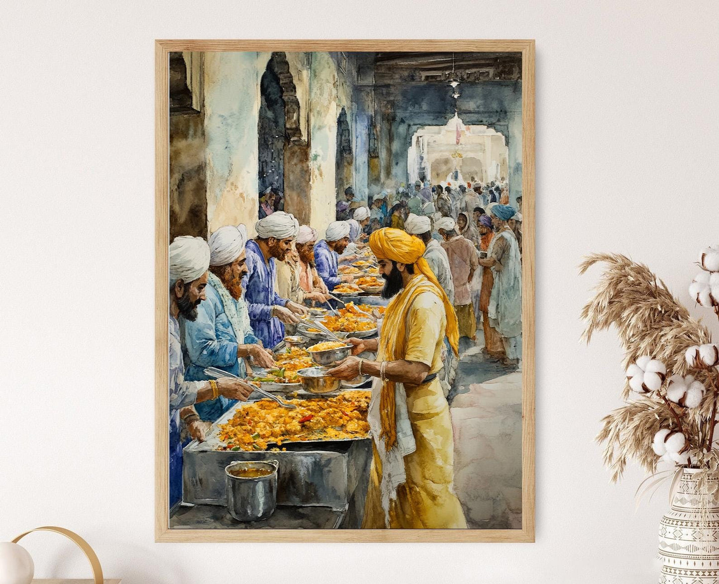 Affiche Sikh Seva – Poster Service Langar Hall, Humilité et Compassion