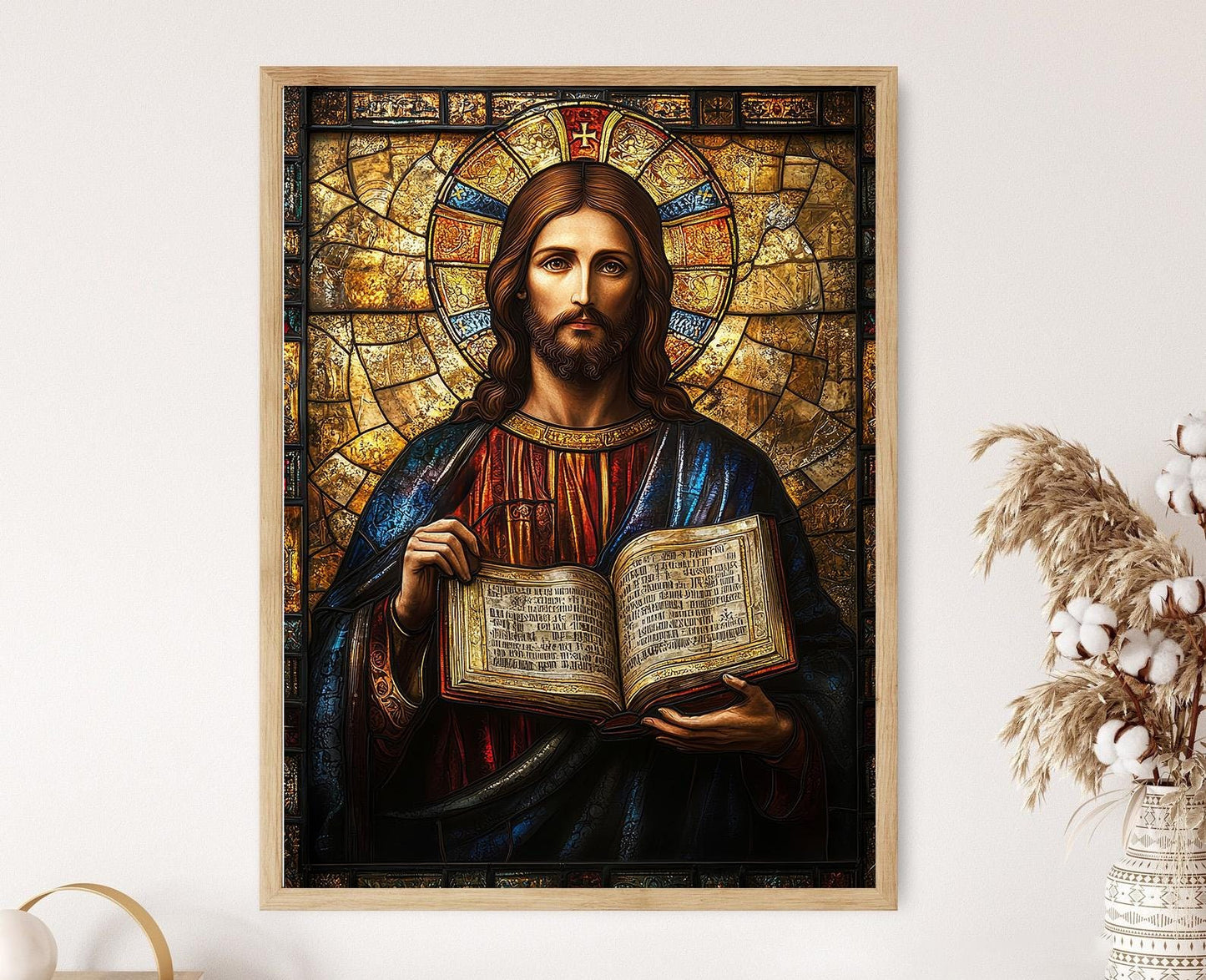 Affiche Christ Pantocrator – Poster Icône Byzantine d'Art Sacré