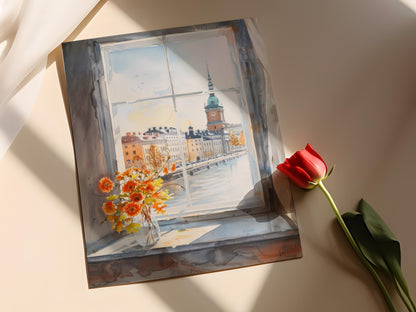 Affiche Stockholm – Poster paysage urbain scandinave élégant