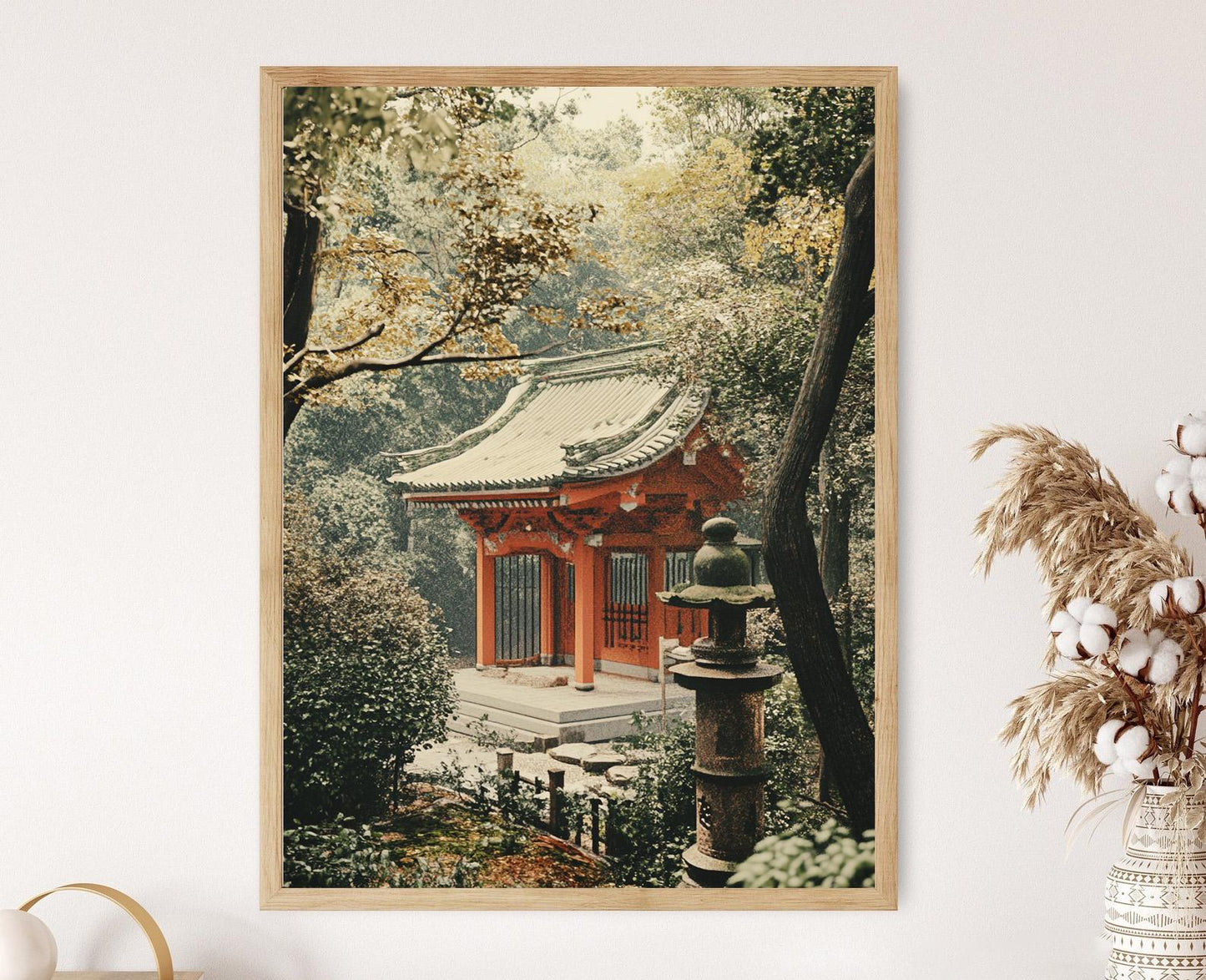 Affiche Temple Japonais Traditionnel – Poster Art Nature Sérène