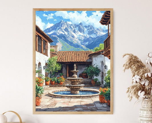 Affiche Celaque – Poster Fontaine Gracias Honduras, Pots en Céramique