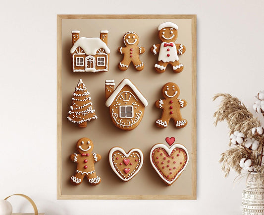 Affiche Sablés de Noël – Art Imprimé de Délices et Décor de Fête