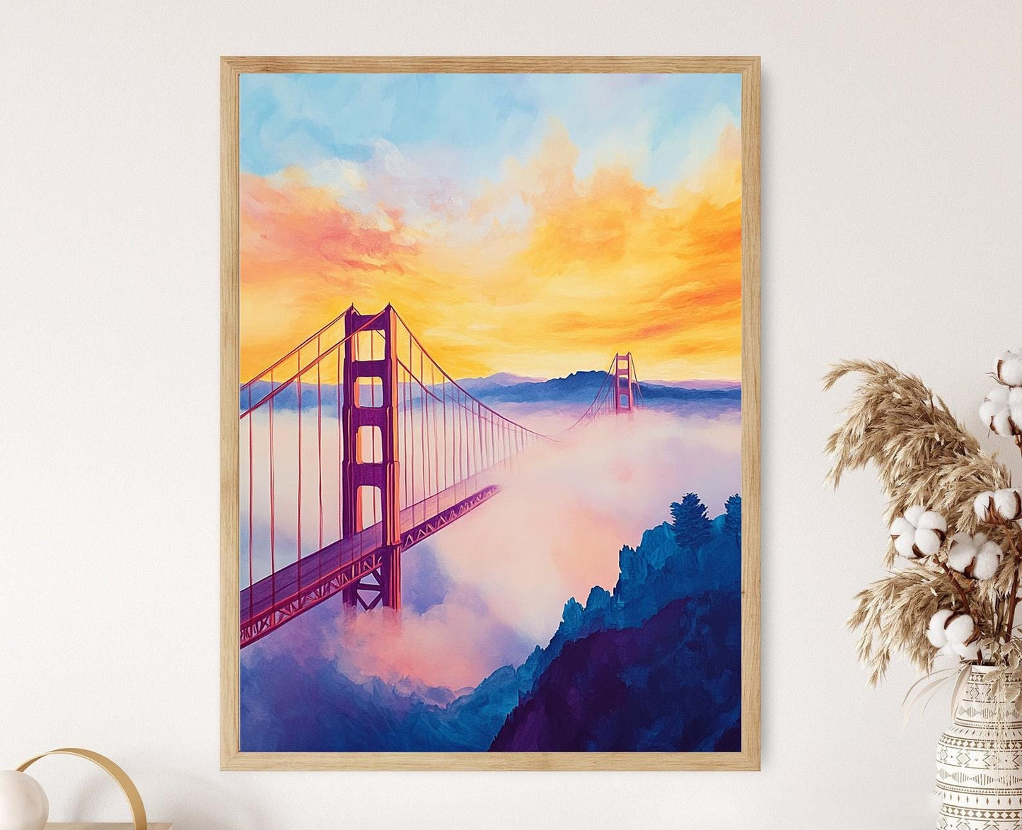 Affiche Lever de soleil sur le Golden Gate – Poster Vue emblématique de San Francisco