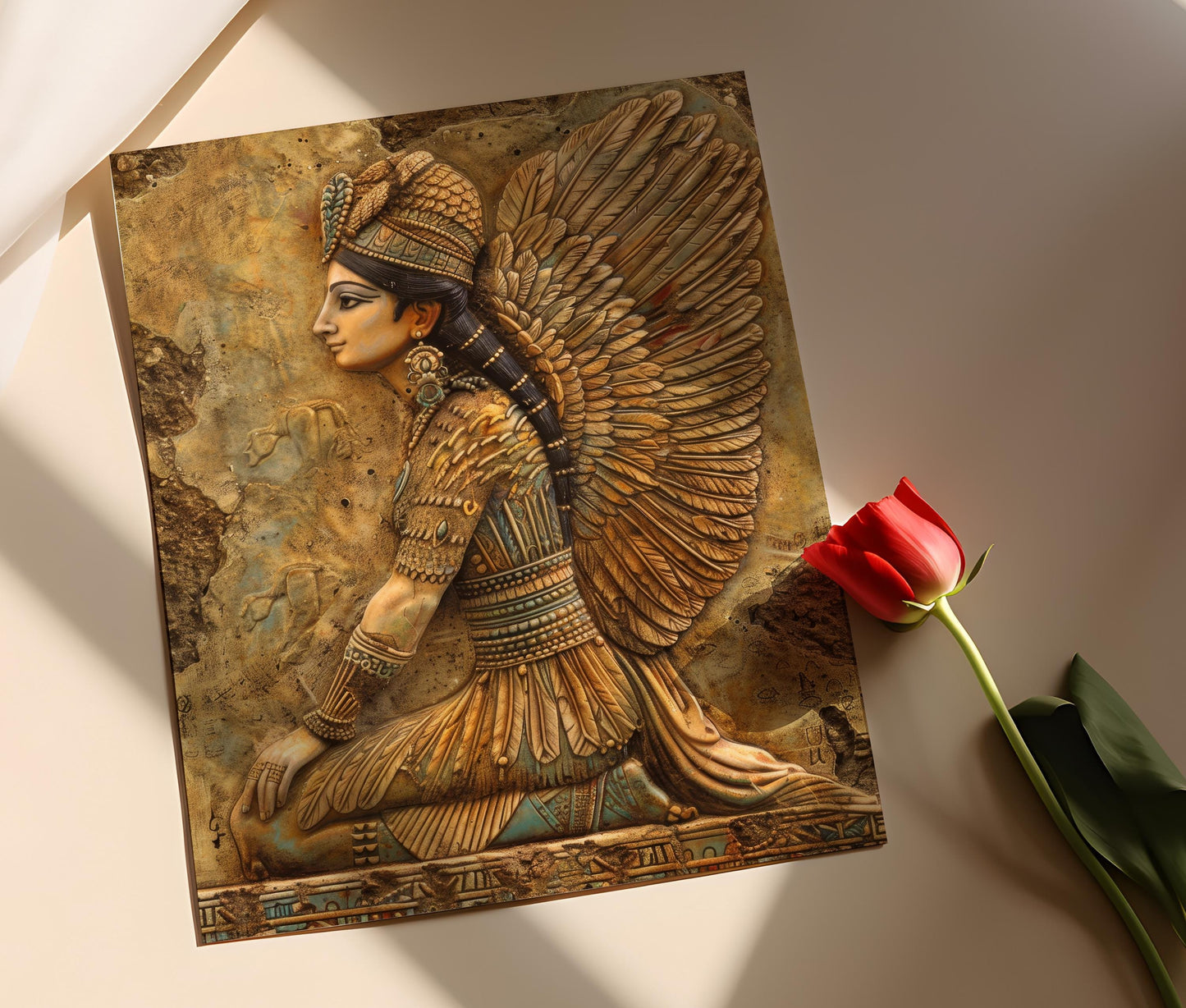 Affiche Inanna, Déesse Sumérienne – Impression Artistique Mésopotamienne