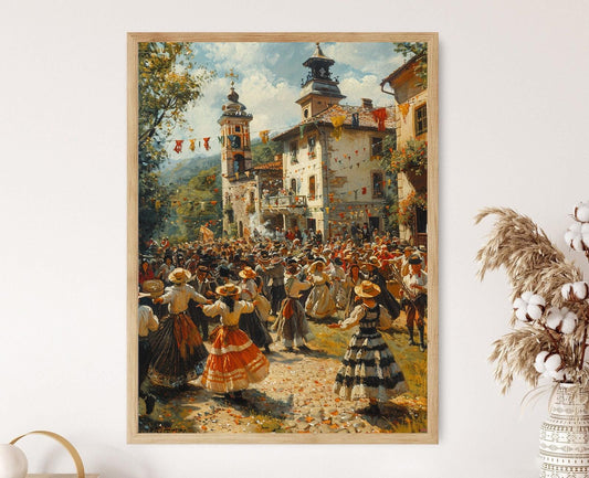 Affiche Festival Folklorique Łowicz – Imprimé Art Polonais Coloré