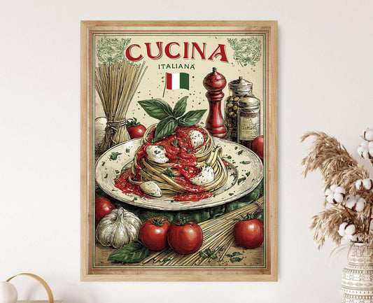 Affiche Cuisine Italienne – Poster Illustration de Cuisine Toscane