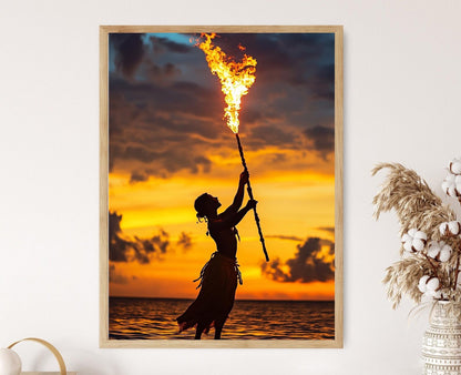 Affiche Danseuse de Limbo de Trinidad – Poster Art Flamant Limbo