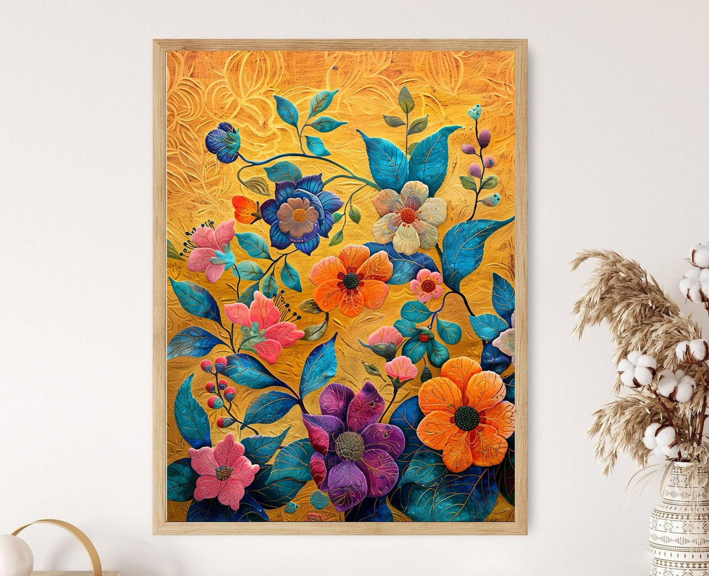 Affiche Batik Javanais – Poster Art Textile Intricate et Traditionnelle