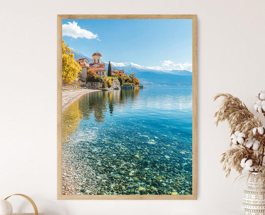 Affiche Lac d'Ohrid – Impression Art, Eaux Cristallines & Monastères Anciens