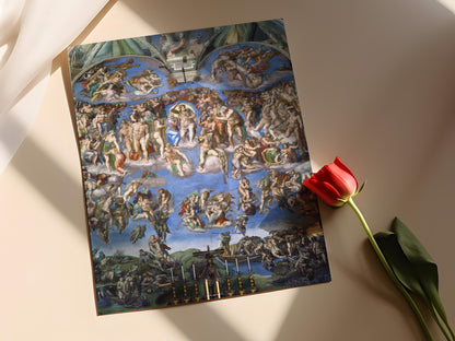 Affiche Michel-Ange - Poster Fresque Renaissance du Jugement Dernier