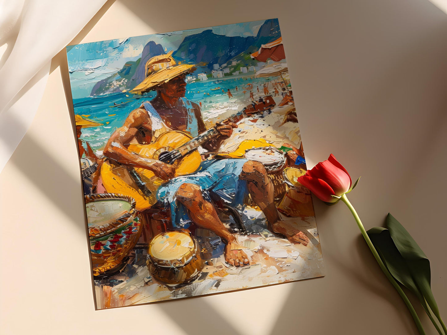 Affiche Ipanema – Poster Art Vibrante de Musiciens Brésiliens