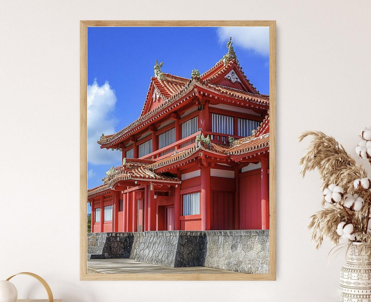 Affiche Château Shurijo d'Okinawa – Poster Art Ryukyu Japon