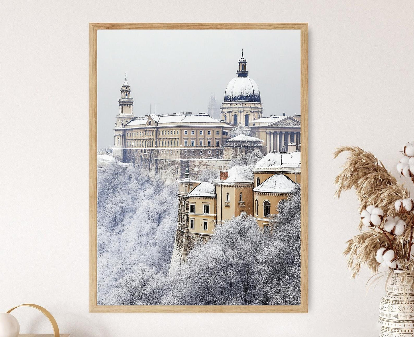 Affiche Budapest en Hiver – Poster Art de Buda, Décor Hongrois