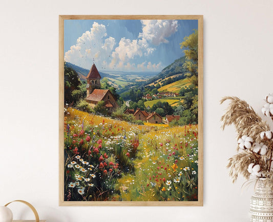 Affiche Beauté des South Downs – Poster Art Paysage d'Alfriston