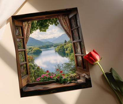 Affiche Parc National Killarney – Poster Vue Ouverte sur la Nature Irlandaise