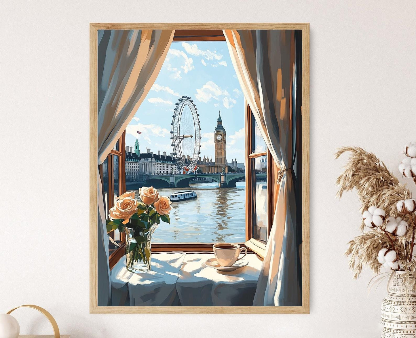 Affiche Londres – Poster Vue de la Tamise et Big Ben