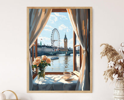 Affiche Londres – Poster Vue de la Tamise et Big Ben