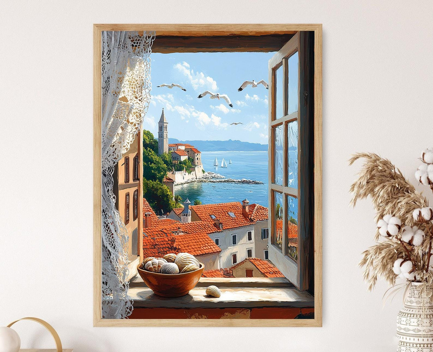 Affiche Piran – Poster Illustration de la Vue sur la Mer Adriatique