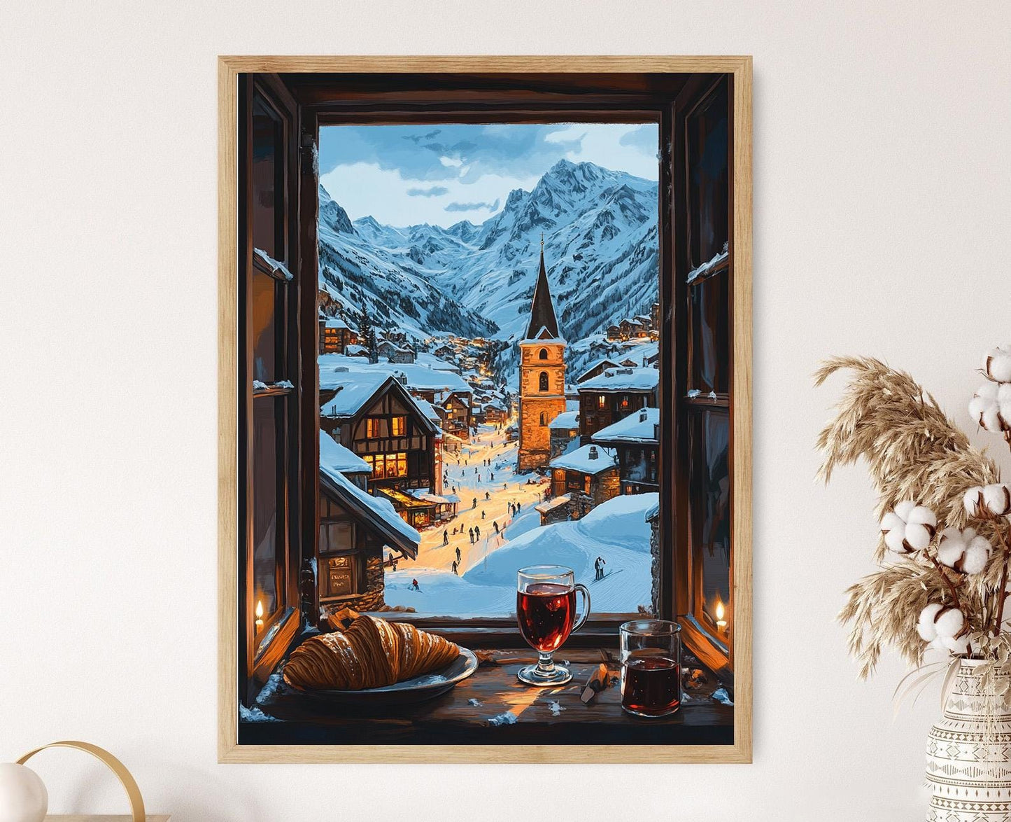 Affiche Val d’Isère – Poster Vue hivernale des Alpes françaises