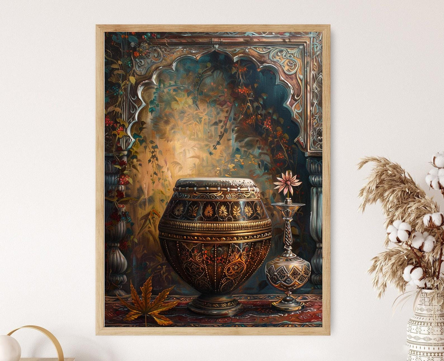 Affiche Tambura Élégante – Art de l'Instrument Musical Indien