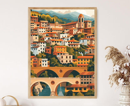 Affiche Cuenca Équateur – Poster Art Vecteur, Architecture Coloniale