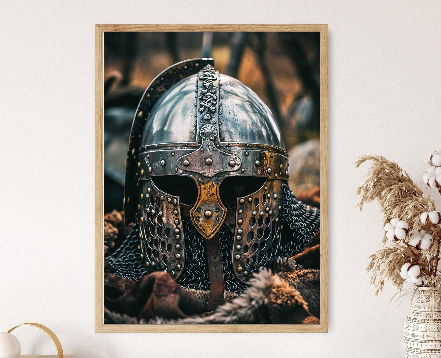 Affiche Casque Viking – Poster Art de Guerrier Nordique