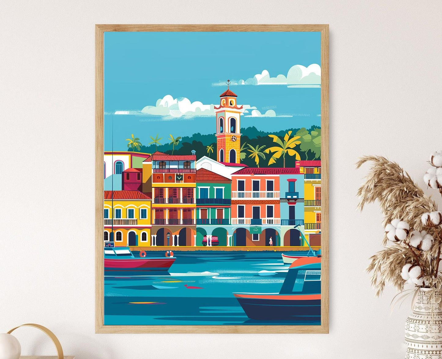 Affiche Colón – Impression d’art, ville portuaire historique des Caraïbes