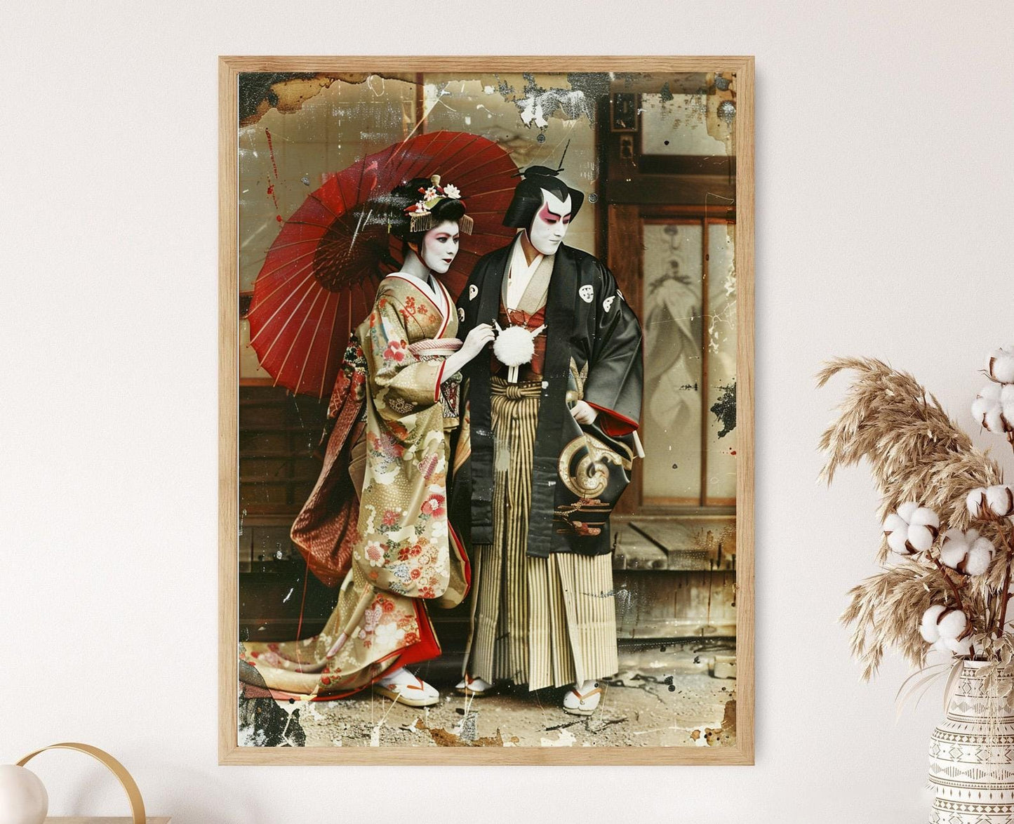 Affiche Théâtre Kabuki – Poster Art Japonaise, Scène Vibrante
