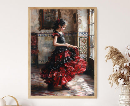 Affiche Danseuse Flamenco – Impression Art Dynamique et Vibrante