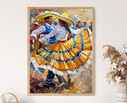 Affiche Danse Folklorique Mexicaine – Poster Coloré et Vibrant