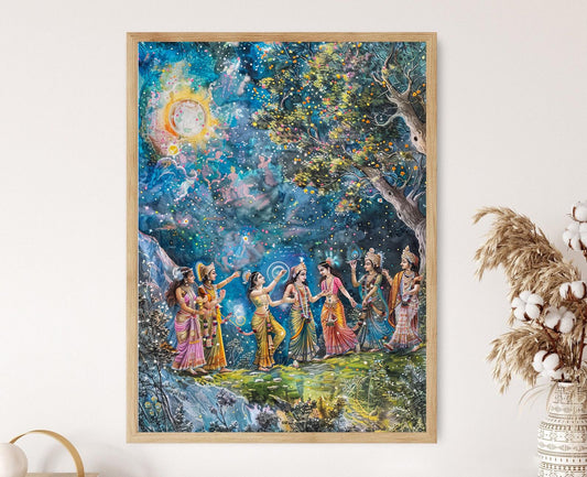 Affiche Art Kangra à la main – Peinture indienne traditionnelle