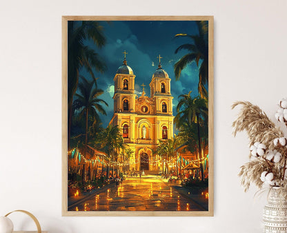 Affiche Maracaibo – Illustration de la Basilique Notre-Dame de Chiquinquirá