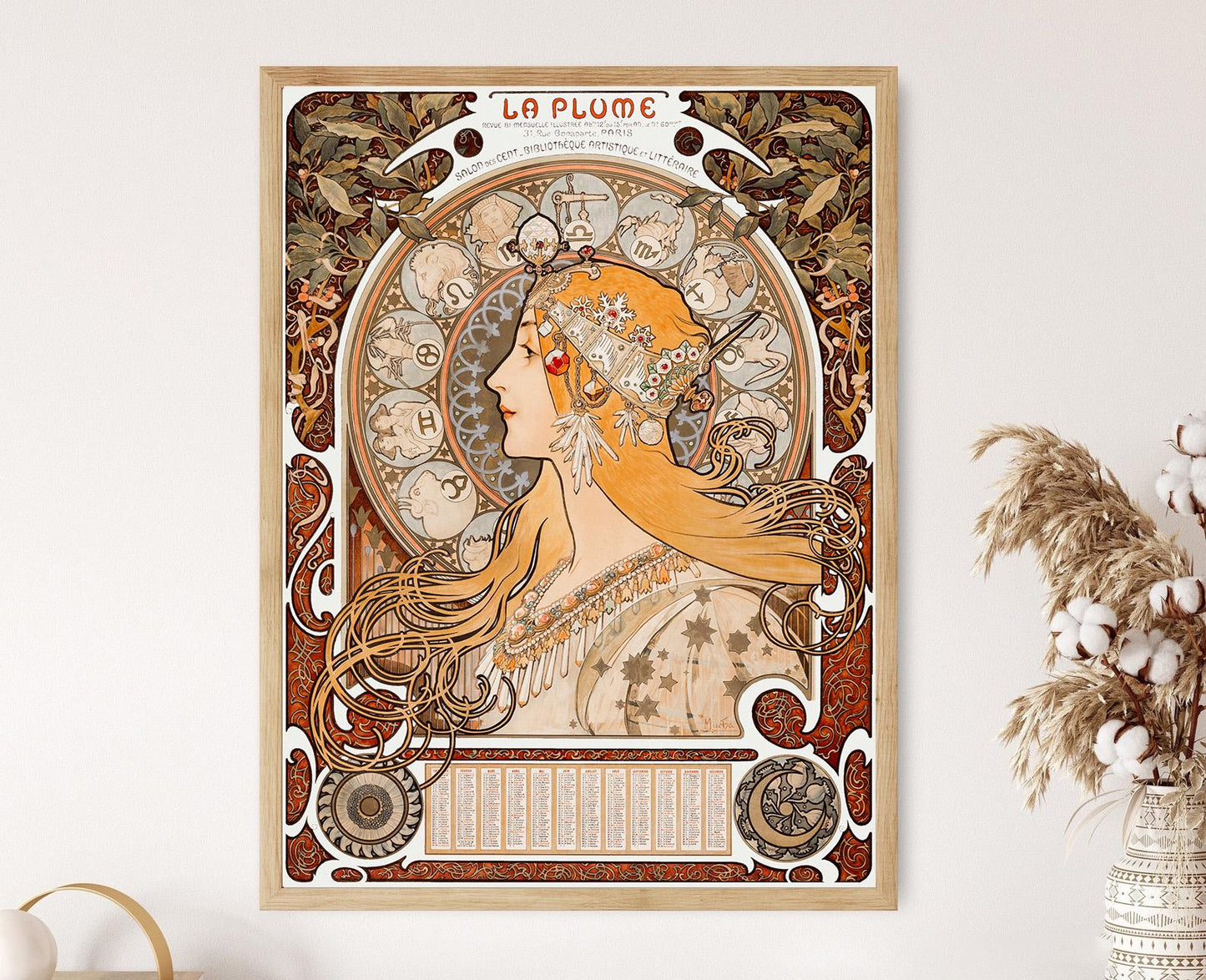 Affiche Zodiaque – Poster Alphonse Mucha, 1896, Élégance Artistique