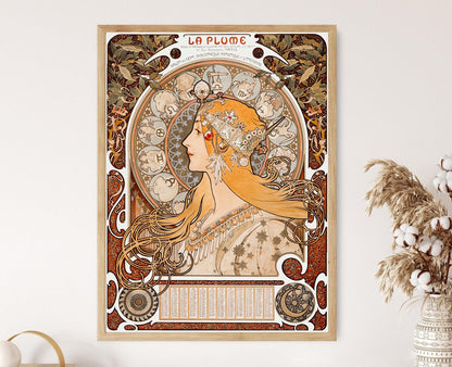 Affiche Zodiaque – Poster Alphonse Mucha, 1896, Élégance Artistique