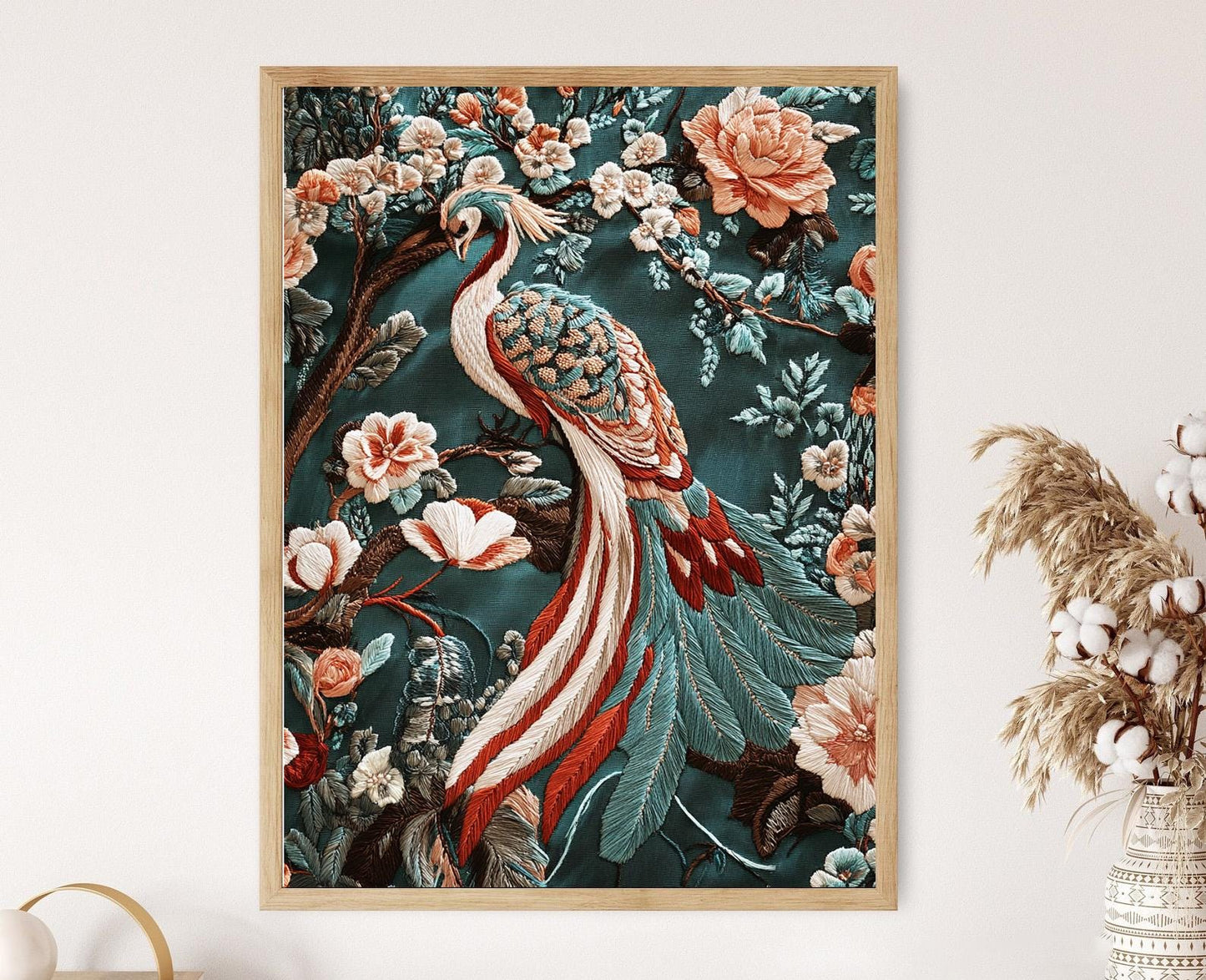 Affiche Broderie Chinoise – Poster Motifs Textiles Intriqués