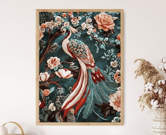 Affiche Broderie Chinoise – Poster Motifs Textiles Intriqués
