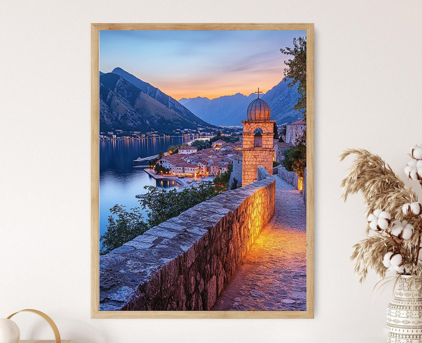 Affiche Kotor au Crépuscule – Poster Art de la Ville Médiévale
