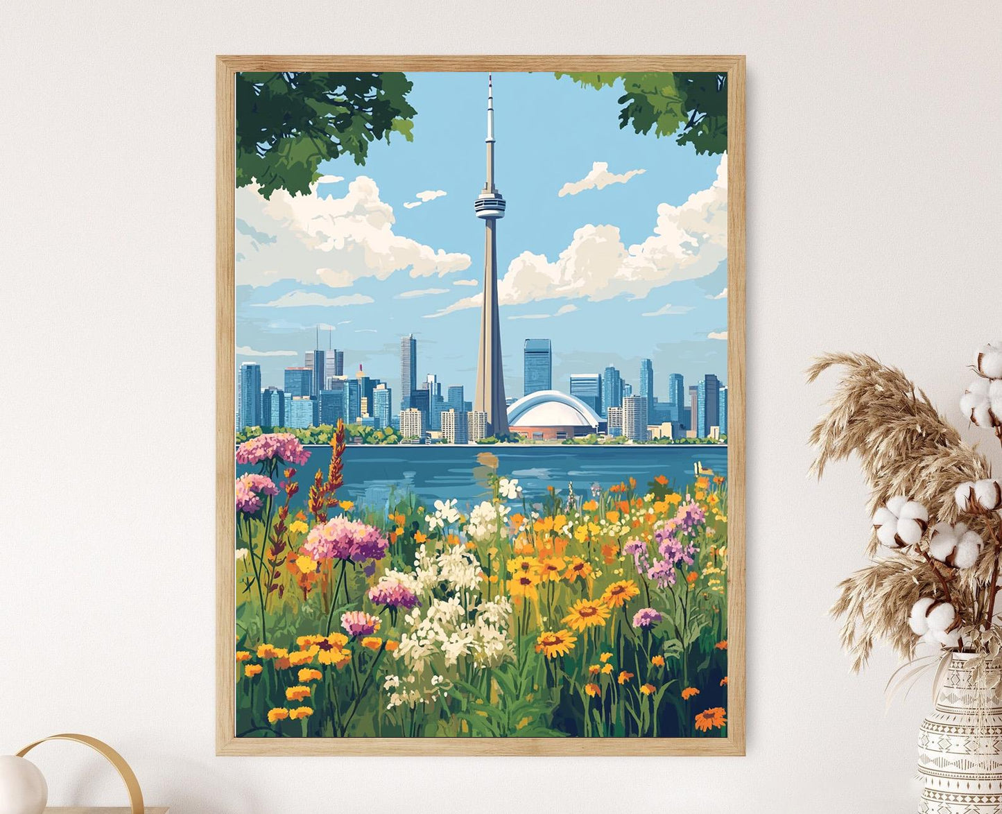 Affiche Tour CN – Poster Art de Toronto avec le lac Ontario