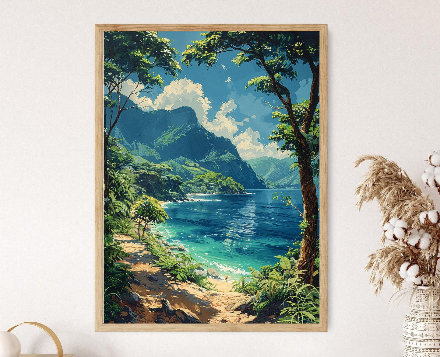 Affiche Lagune Apoyo – Impression des Eaux Cristallines et Collines Volcaniques