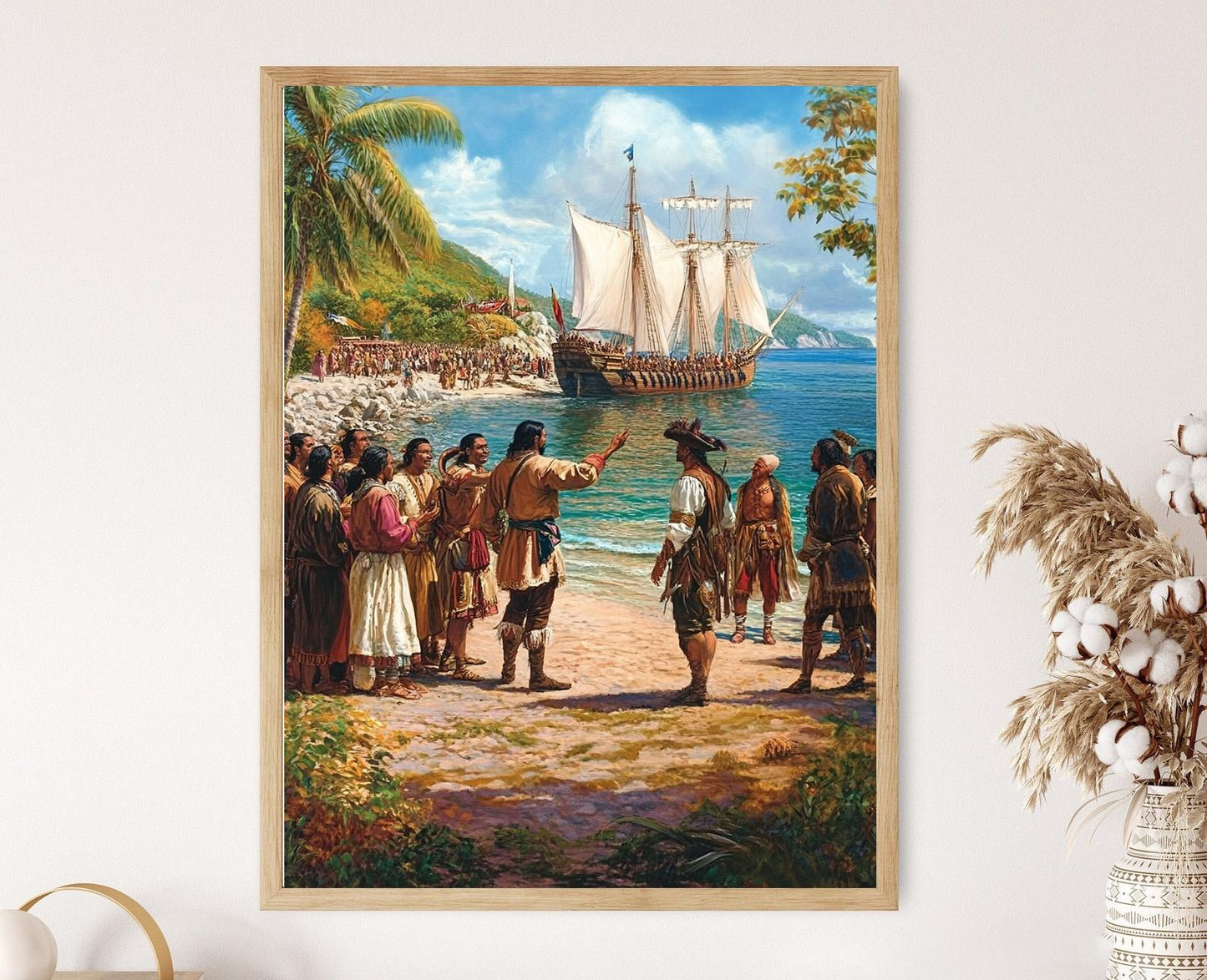 Affiche Peuples Autochtones - Art Print d'Échange Culturel